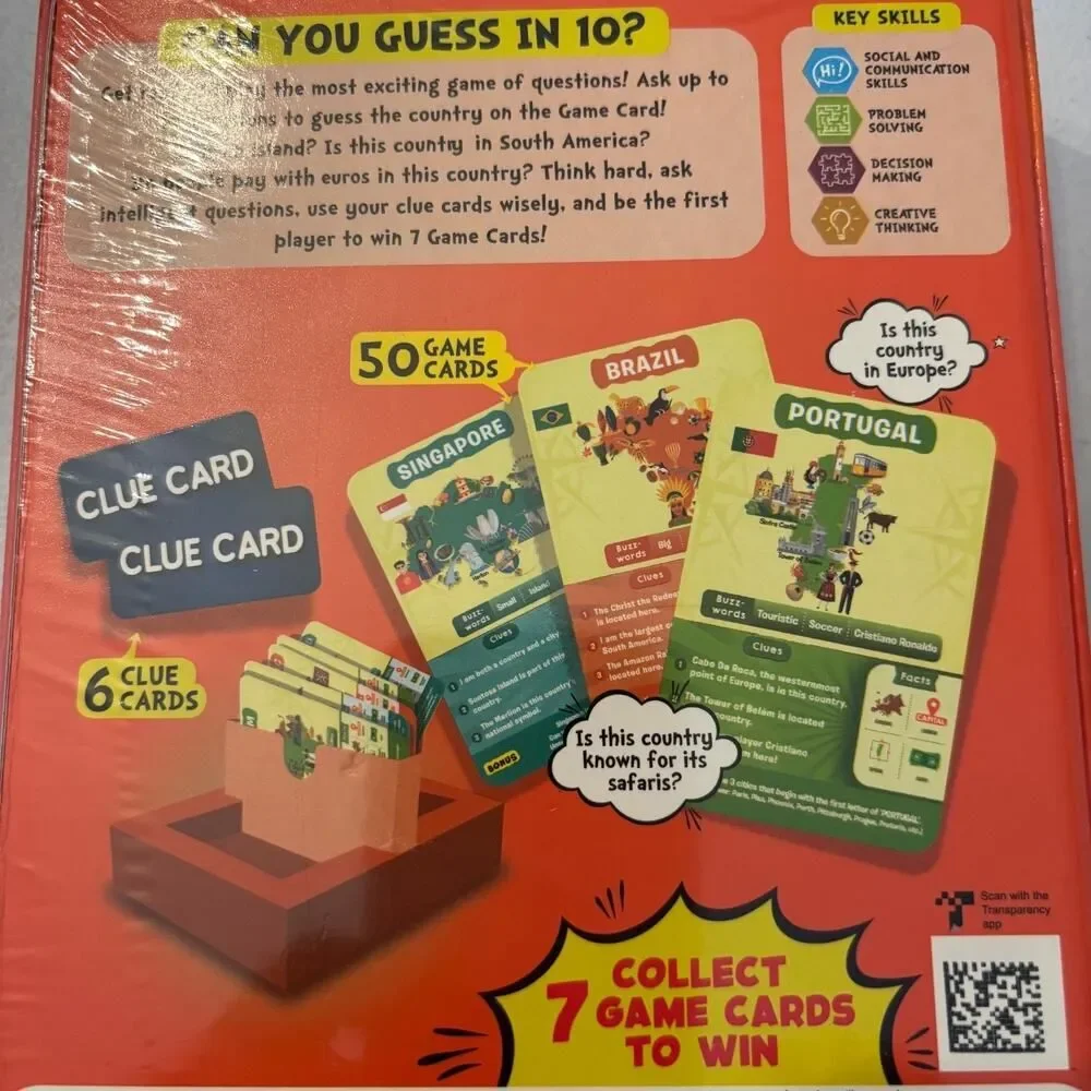 Skillmatics Guess in 10 Countries of The World Card Game Questions*NEW*Sealed*